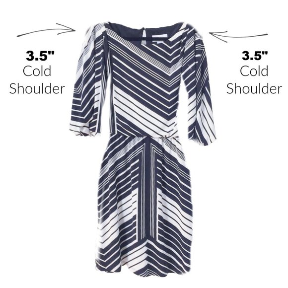 Jessica Simpson Dresses & Skirts - DONATE       Jessica Simpson B/W  Stripe Short Sleeve Dress L